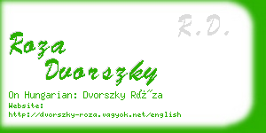 roza dvorszky business card